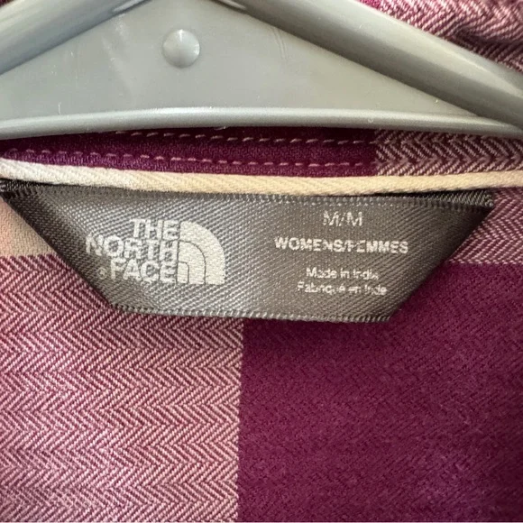 The North Face Purple Plaid Casual Button Down Shirt - Picture 3 of 3